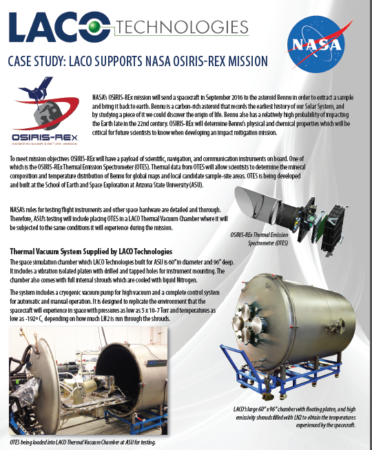 热真空系统在NASA的应用  LACO Thermal Vacuum Systems - ASU OSIRIS-REx NASA Mission Customer Case Study1.png
